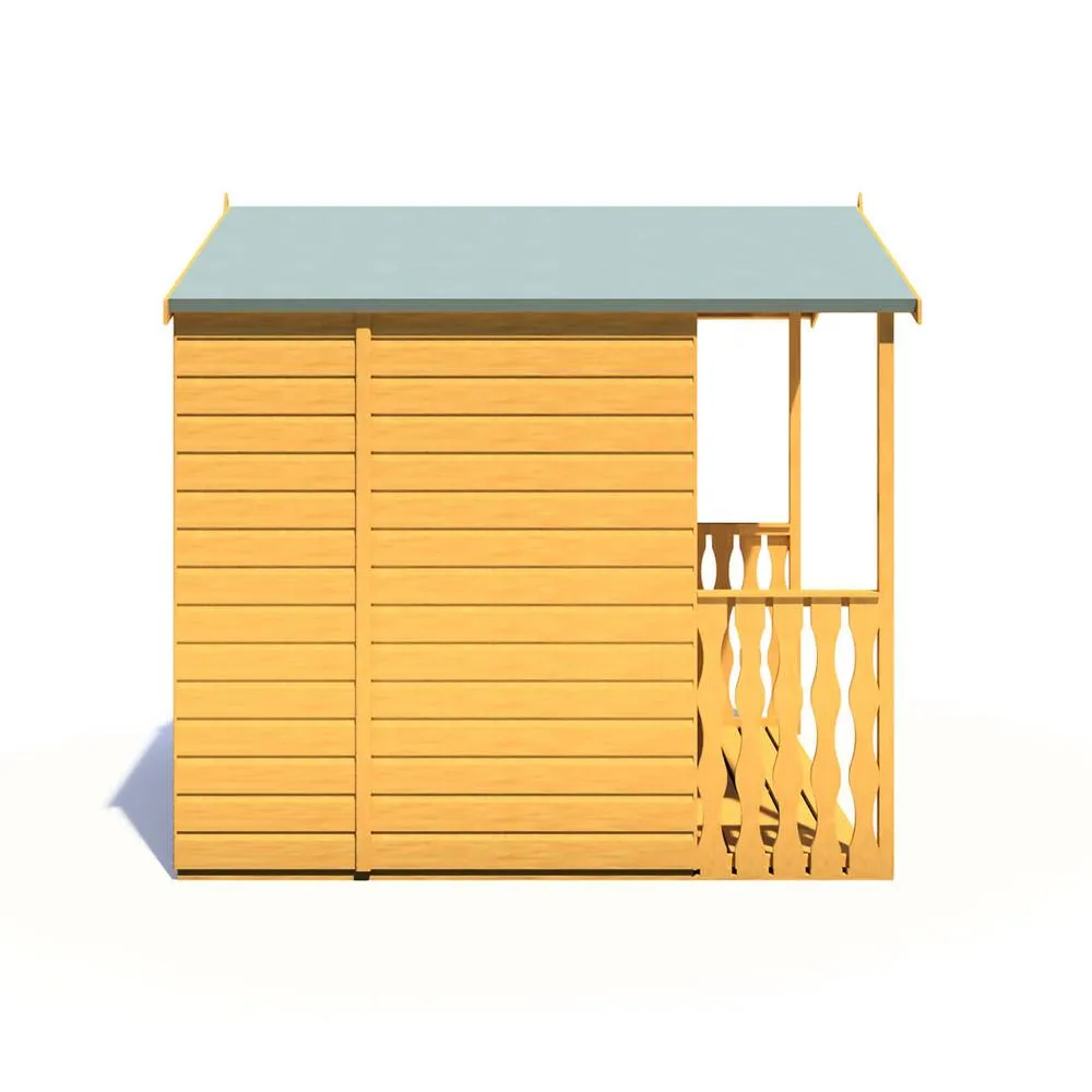 Shires Alnwick Shiplap Summerhouse Garden Sun Room Approx 7 x 7 Feet in Brown 5