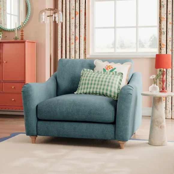 Hattie Tonal Plush Chenille Snuggle Sofa