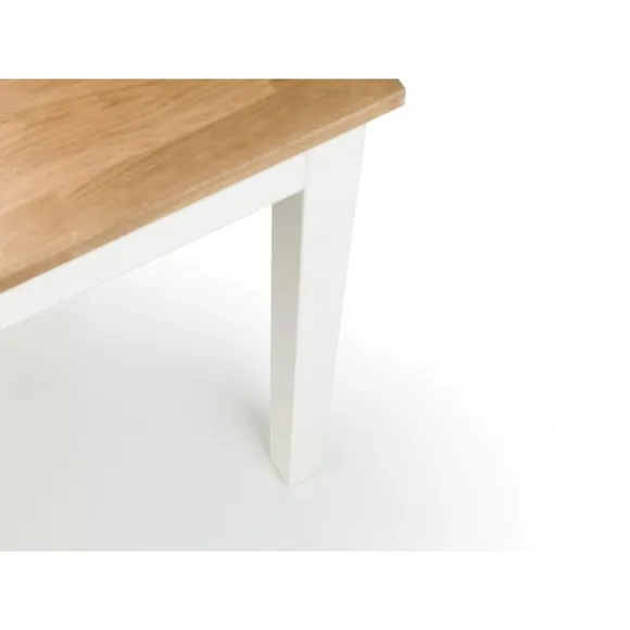 Coxmoor 4 Seater Rectangular Dining Table, Off White Solid Oak 6