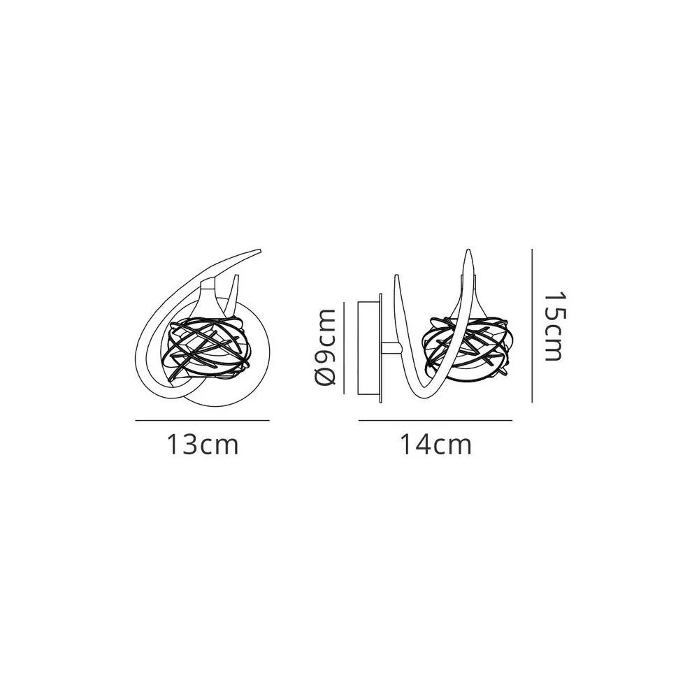 Netlighting Maremagnum Wall Lamp Switched 1 Light G9 Polished Chrome in Silver 2