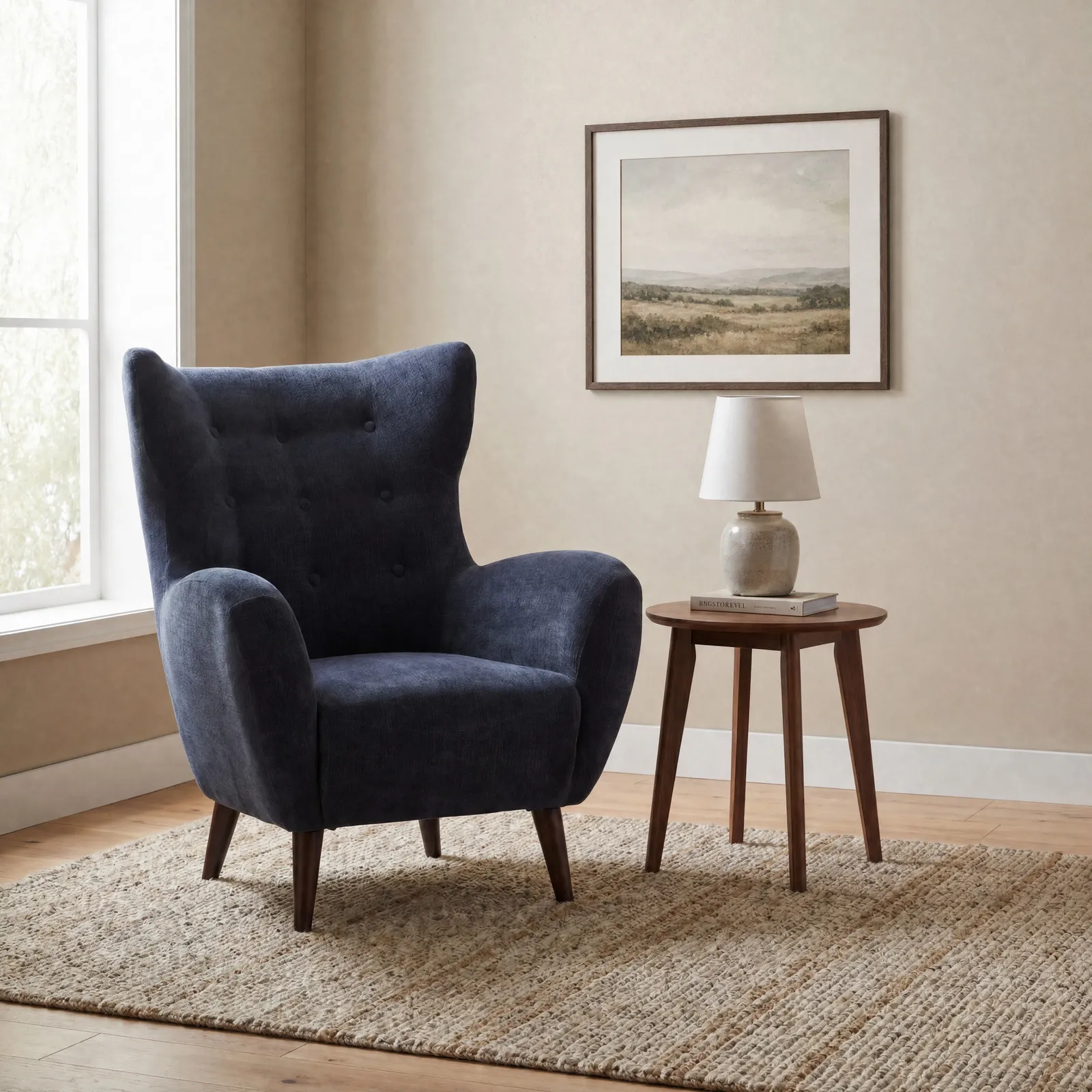 Lucian Armchair, Blue Fabric | Barker & Stonehouse 2