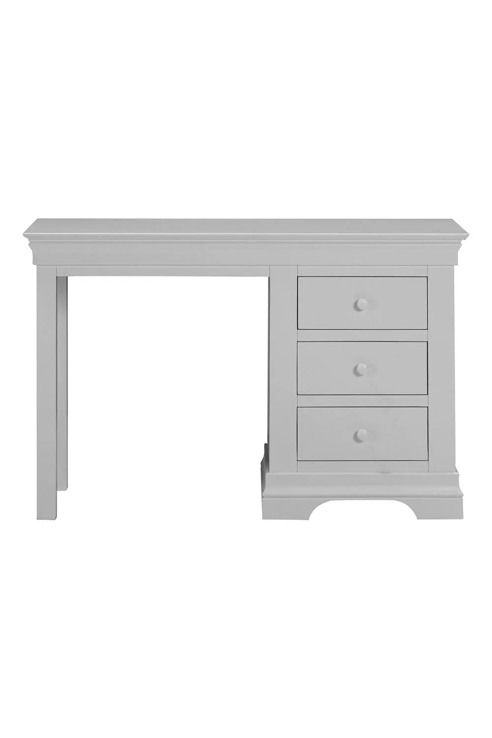 Seconique Bordeaux 3 Drawer Dressing Table in Light Grey 4