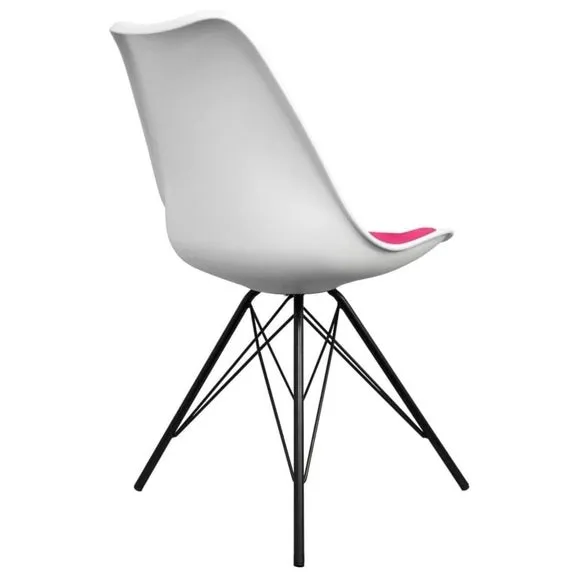 Fusion Living Soho White Plastic Dining Chair 6