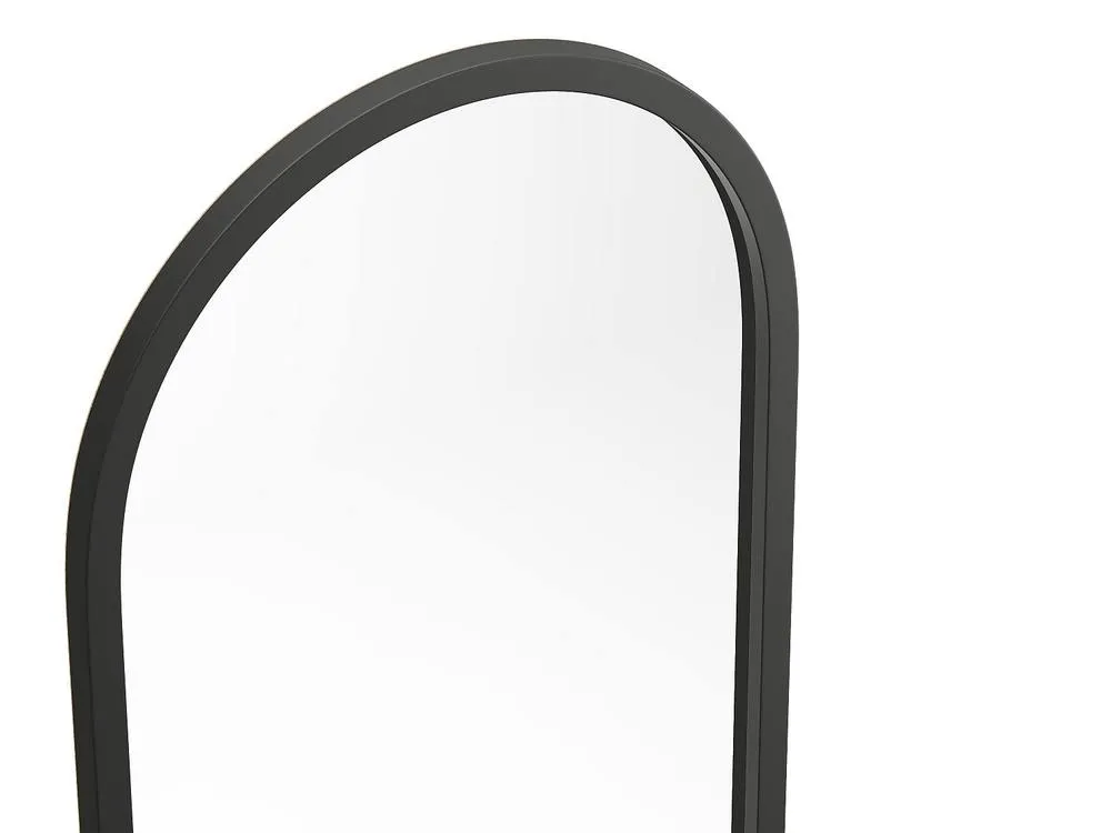 Vente-unique Large Arch Wooden Paulownia Mirror - W. 65 X H. 170 Cm - Black 6