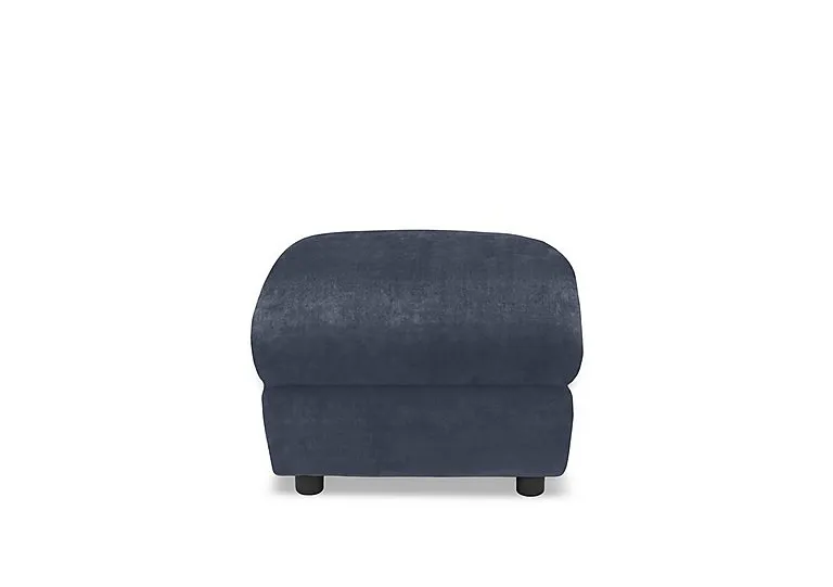 Raven Fabric Footstool - Hudson Ocean