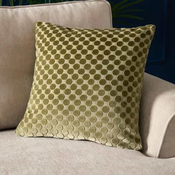 Soiree Velvet Spot Square Cushion 1