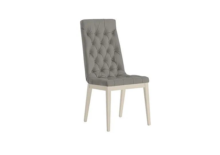 Palazzo Capitonne Buttoned Dining Chair in Sand Birch - Scarlet Silver