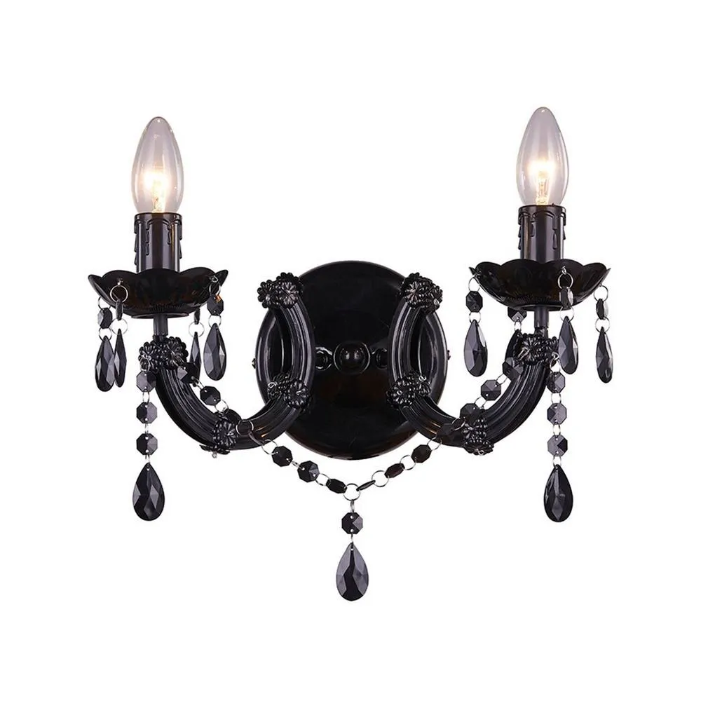 Netlighting Magnolia Candle Wall Lamp Black 2x E14