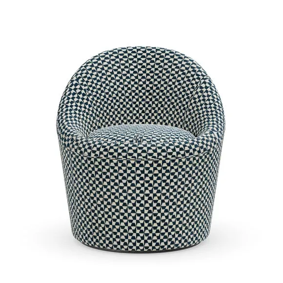 Dion Geo Checkerboard Storage Swivel Chair 6