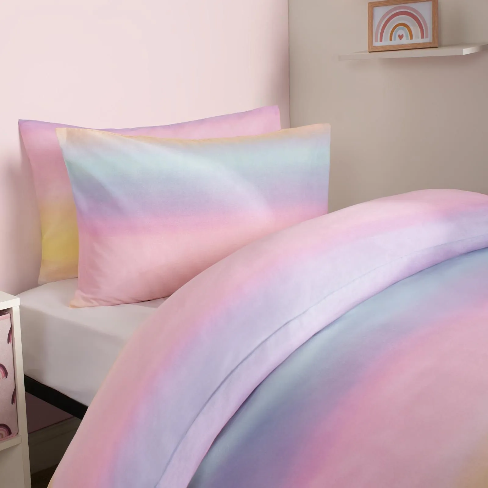 OHS Rainbow Duvet Cover with Pillowcase Quilt Bedding Set