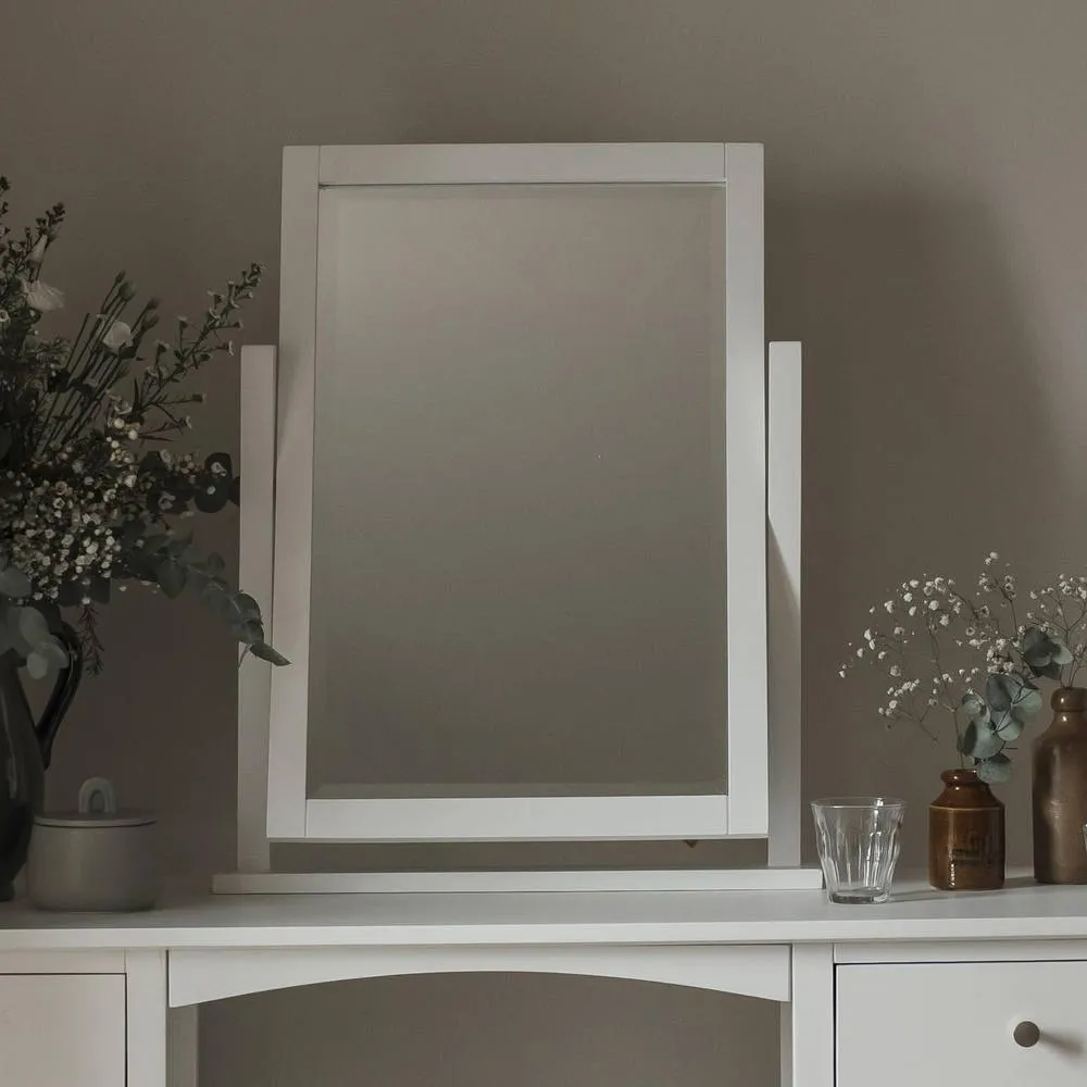 Statement Furniture Edward Hopper Dressing Table Mirror in White 1