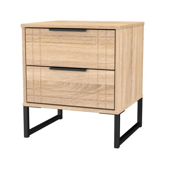 Darlton 2 Drawer Bedside Table 4