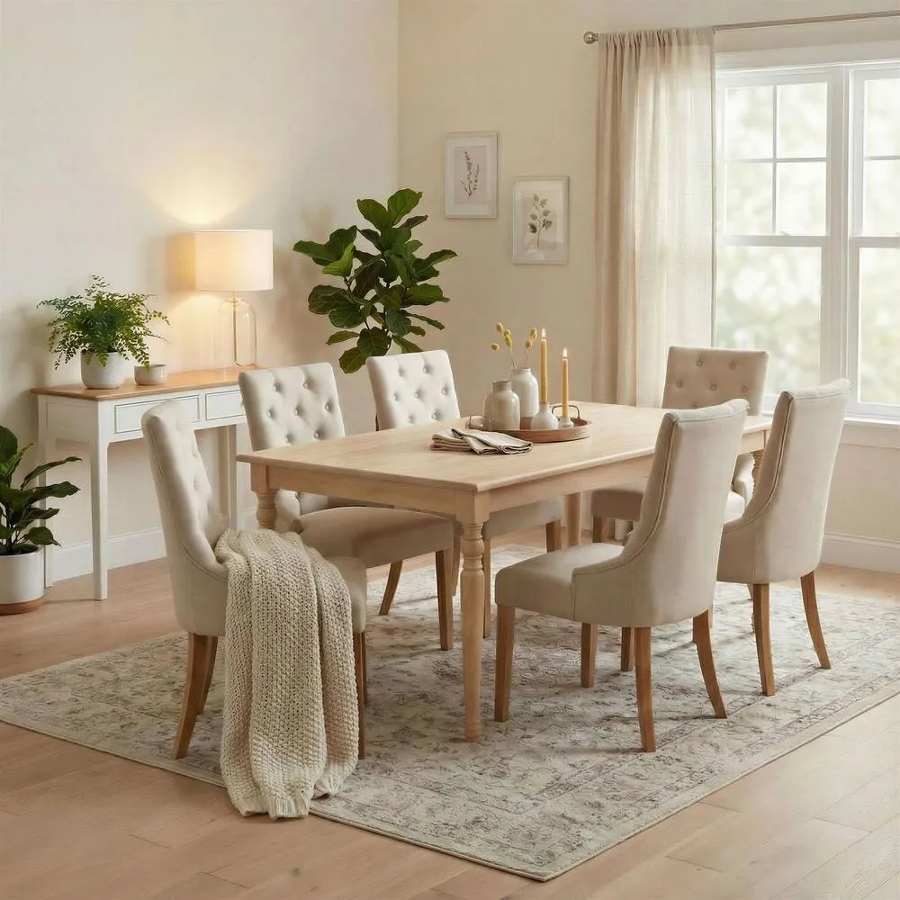 FurnitureboxUK Aalto Rectangle White Oak Wood 6-8 Seater Dining Table in Light Brown 2