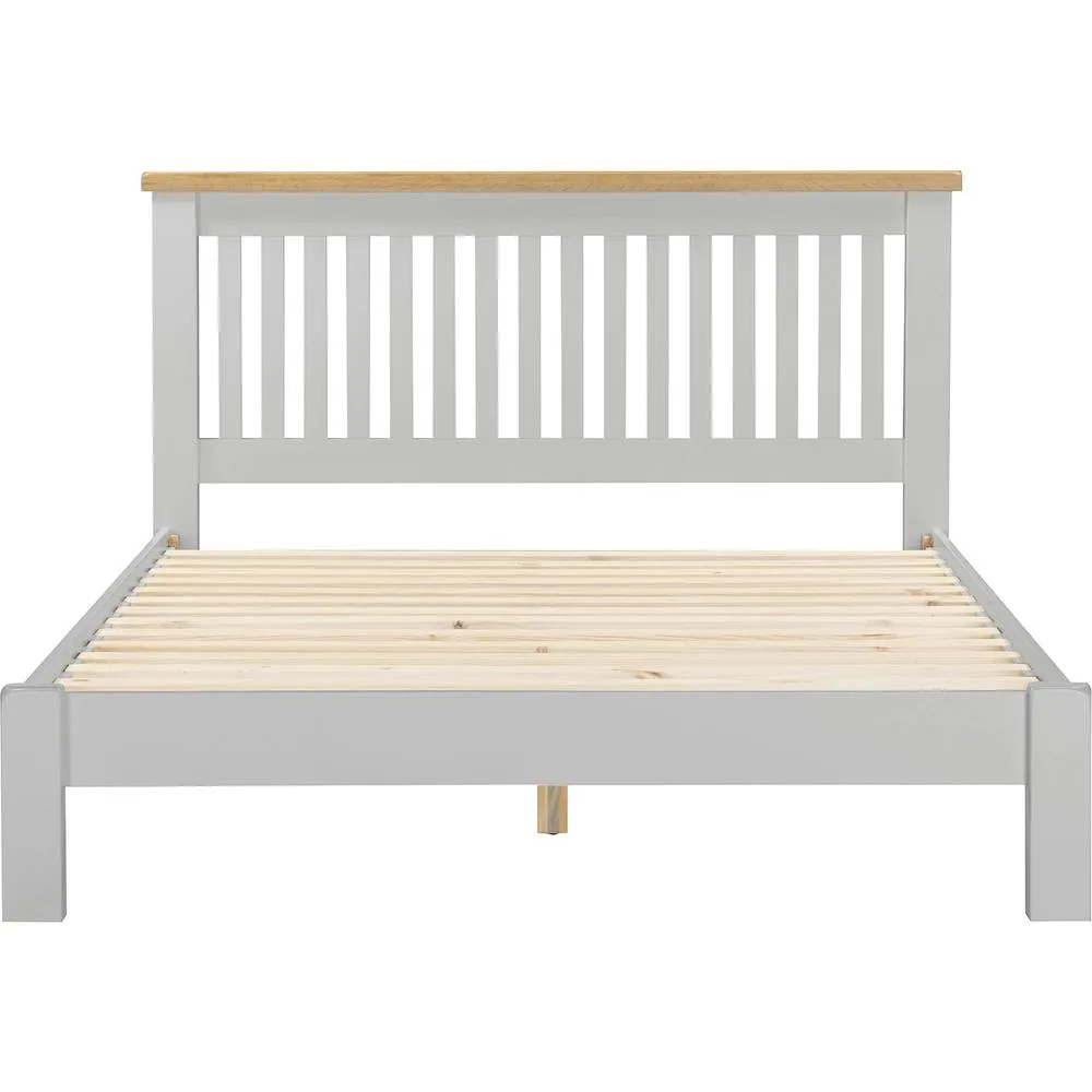 Seconique Windsor 5' Bed Low Foot End (Part Assembled) in Light Grey 3