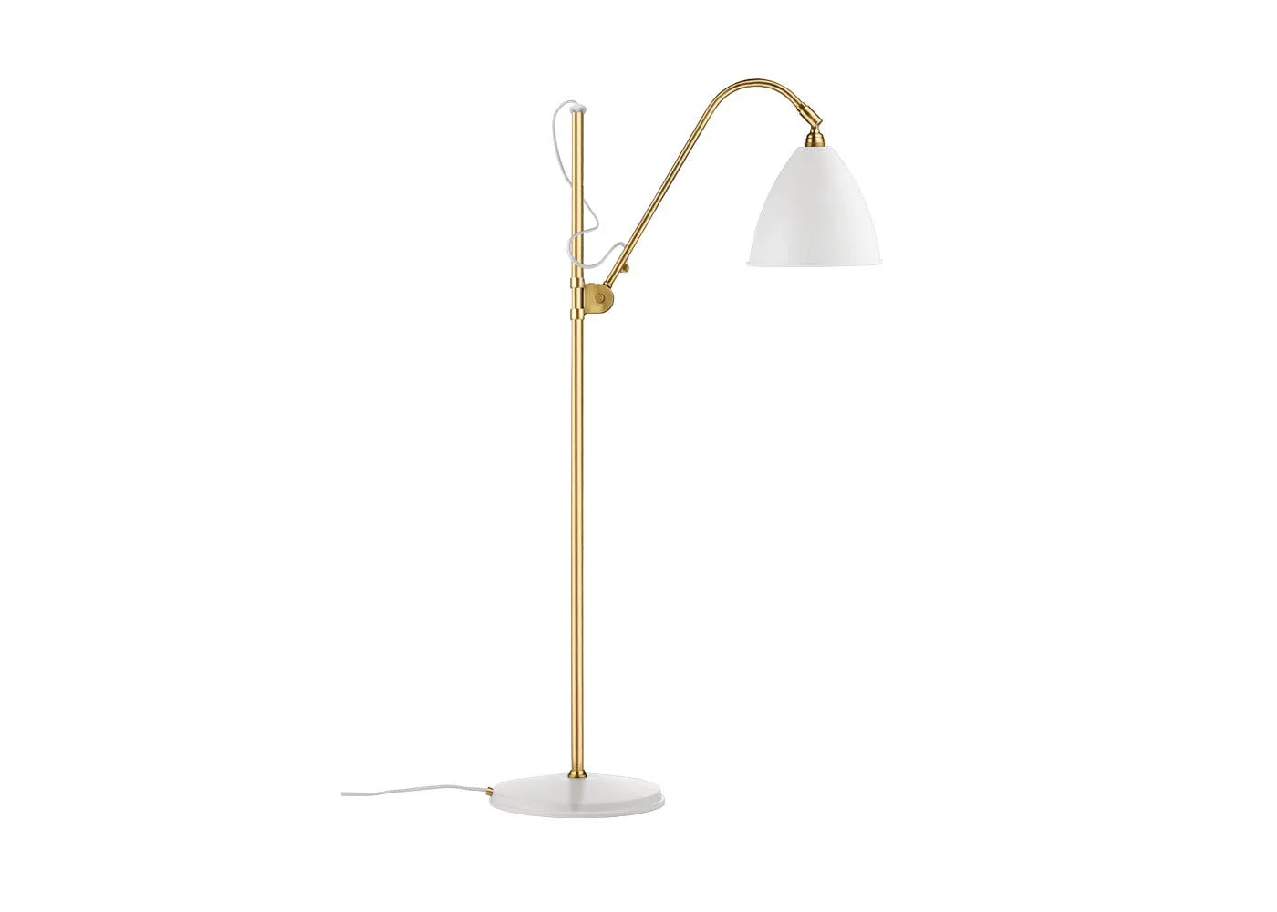 Gubi Bestlite BL3 Floor Lamp Brass Base White Shade 1