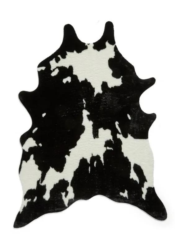 Faux Fur Cow Print Rug 5
