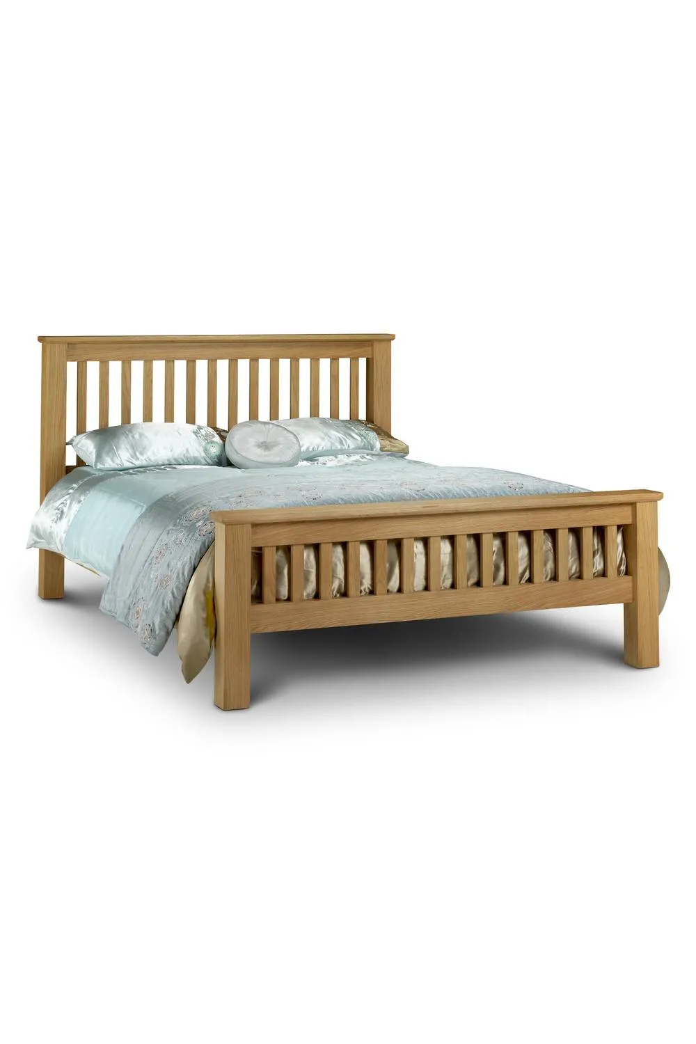 Julian Bowen Amsterdam High Footend Solid Oak Bed in Natural 3