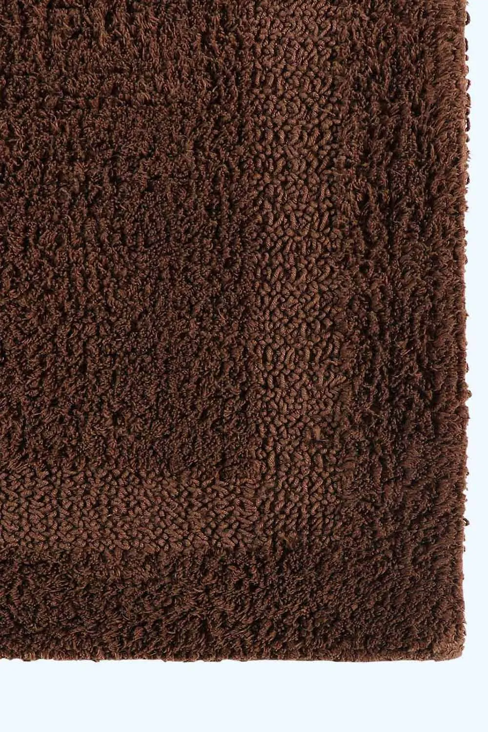 Homescapes Luxury Square Bath Mat 1600GSM 100% Cotton Reversible Shower Mat, 50cm in Chocolate 2