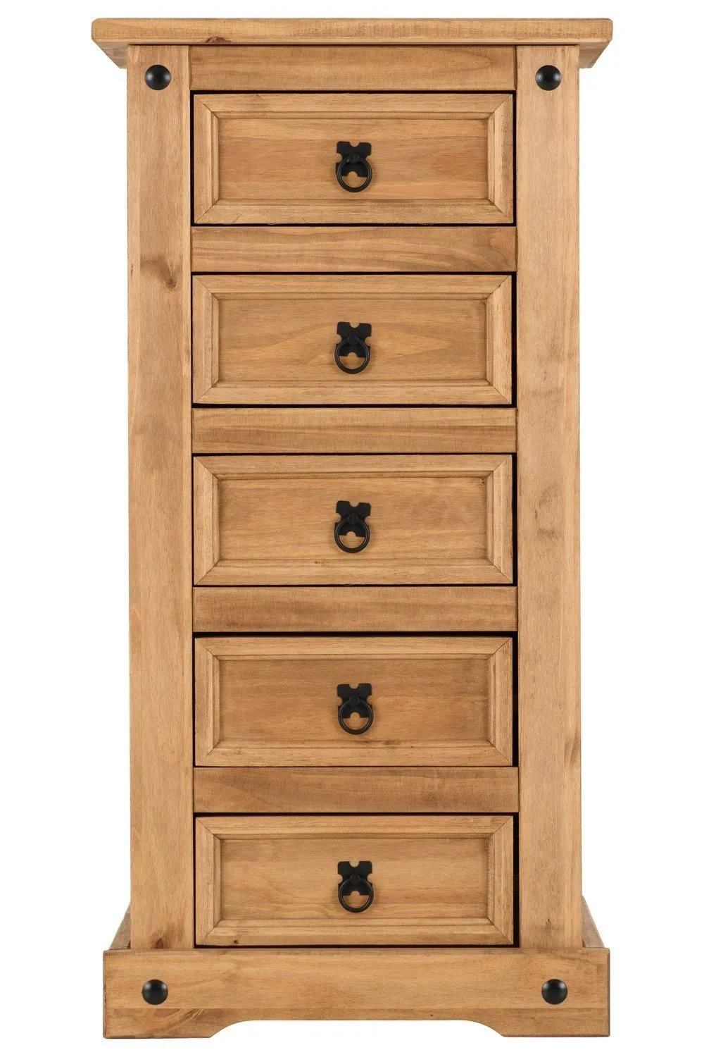 Seconique Corona 5 Drawer Narrow Chest in Natural 4