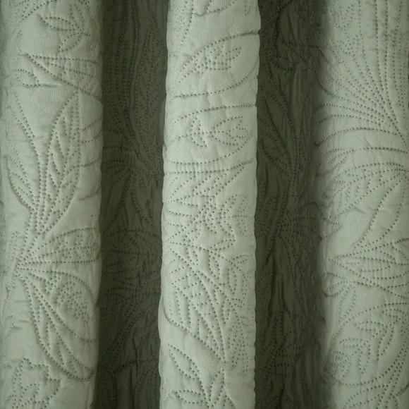 Filey Leaf Blackout Eyelet Curtains 3
