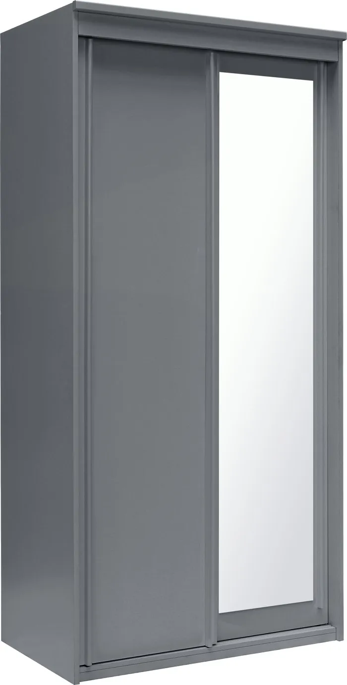 Argos Home Hallingford Grey 2 Door Sliding Mirrored Wardrobe