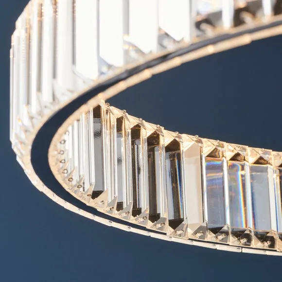 Vogue Katana Crystal Hoop LED Ceiling Light 6