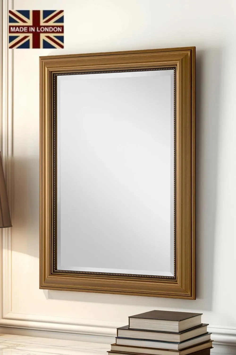 Yearn Mirrors Classic Gold Beaded Mirror 131x77.5cm