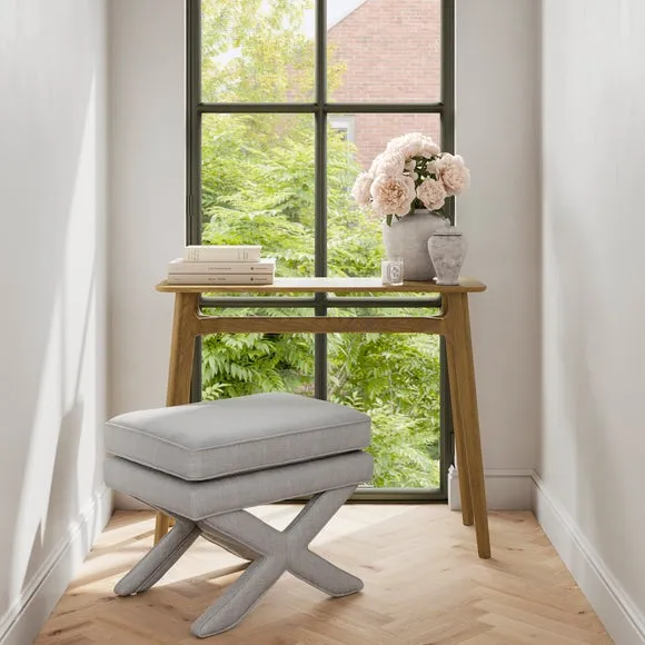 Rhode Linen Blend Footstool 6