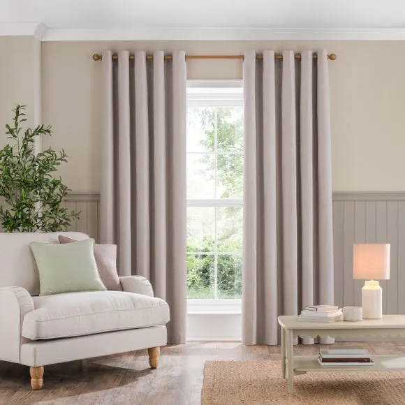 Luna Brushed Eyelet Curtains (Blackout Available) 2