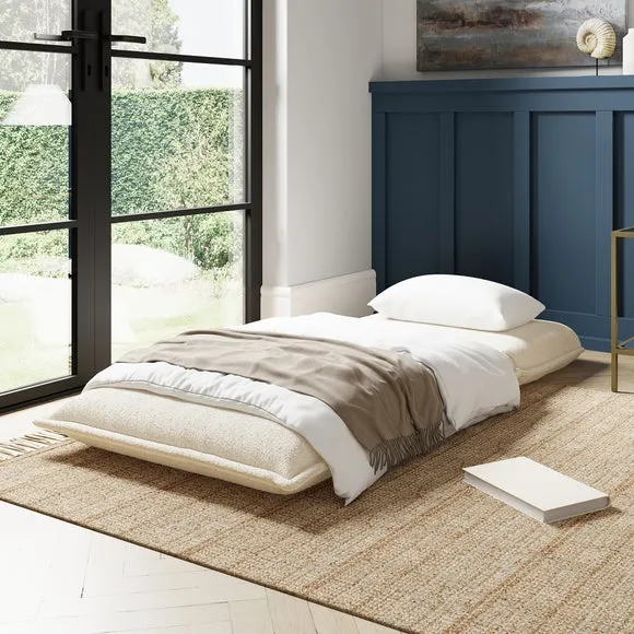 Jackson Boucle Foldable Single Sofa Bed 2