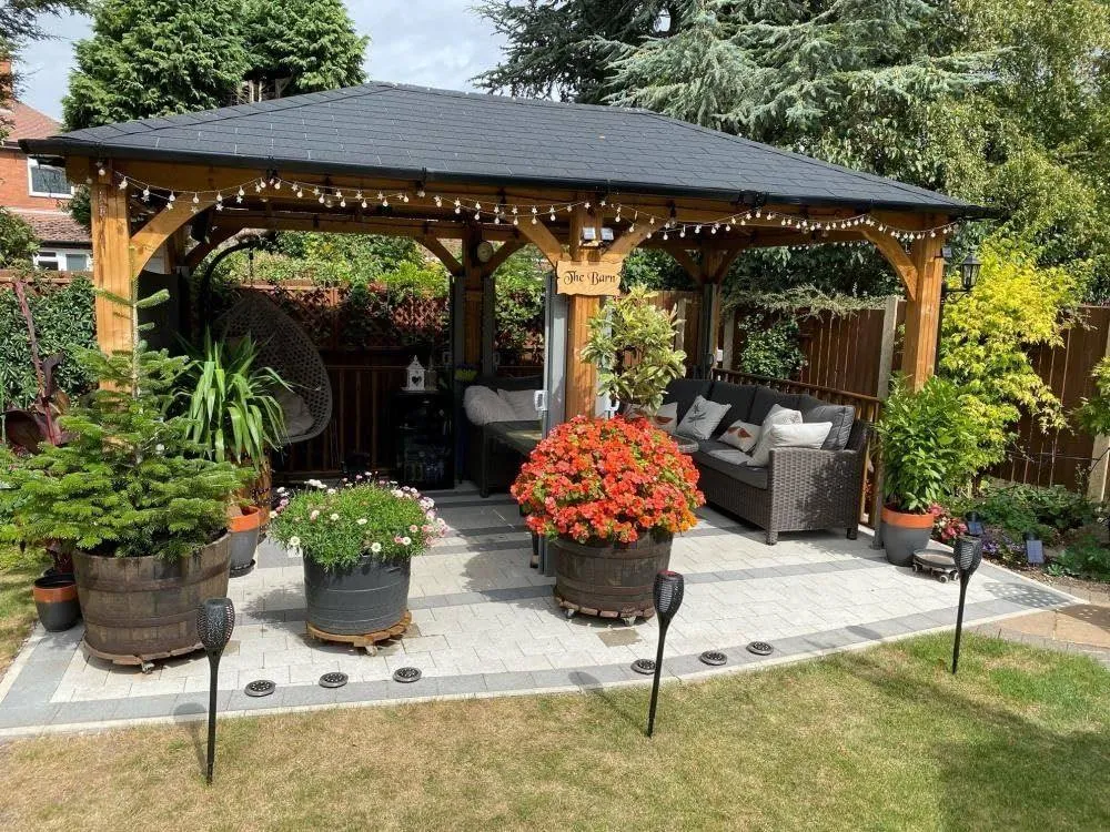 Dunster House Wooden Garden Gazebo 5x3m Heavy Duty With Roof Shingles Leviathan in Brown 4