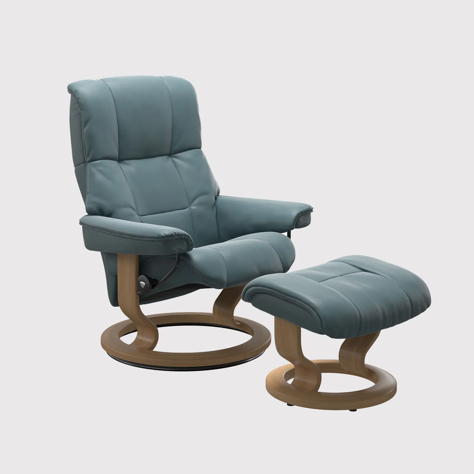 Stressless Mayfair Large Classic Recliner Chair & Footstool Leather | Barker & Stonehouse