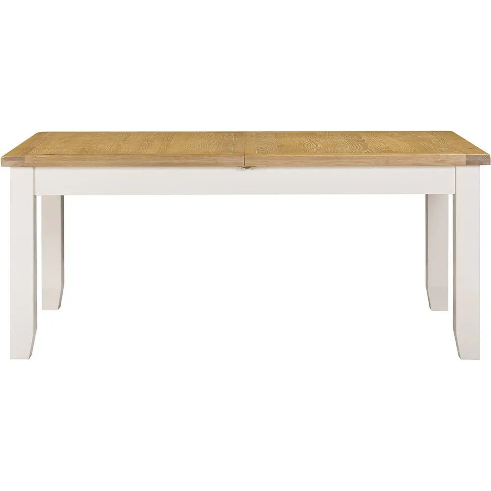 Seconique Windsor Pebble Grey Large Extending Dining Table (Part Assembled) in Ivory 6