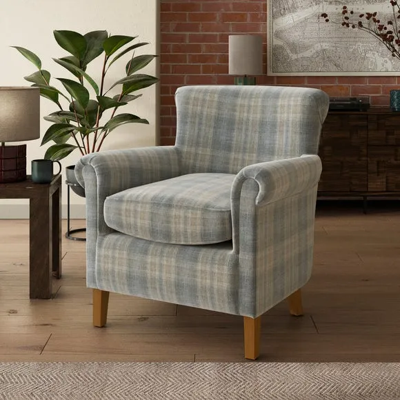 Alba Salvage Woven Check Armchair