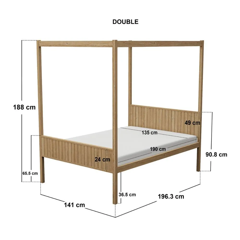 Flair Maddy 4 Poster Bed Natural 5