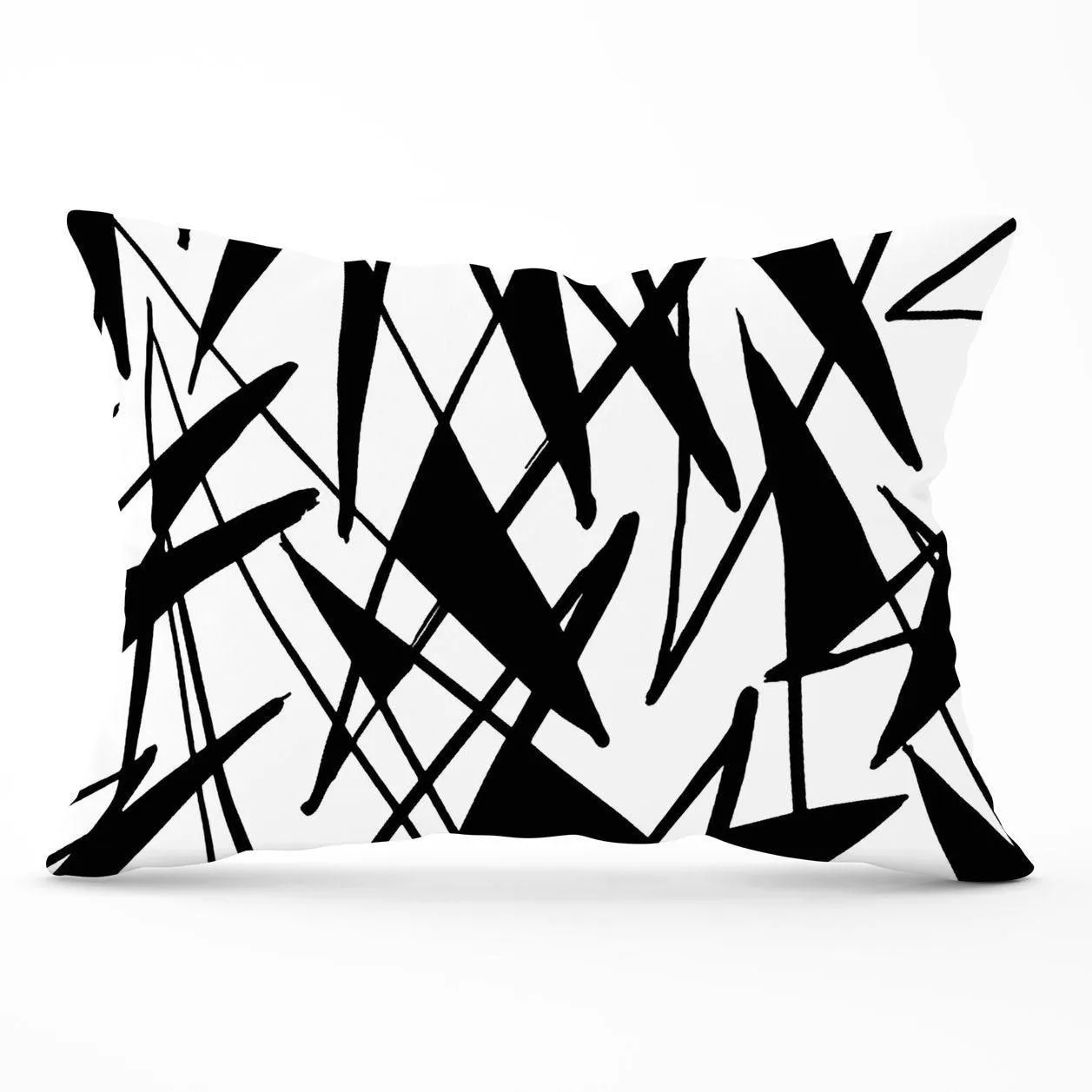 Warren Reed - Designer Brush Abstract Pattern Cushions in Grey
