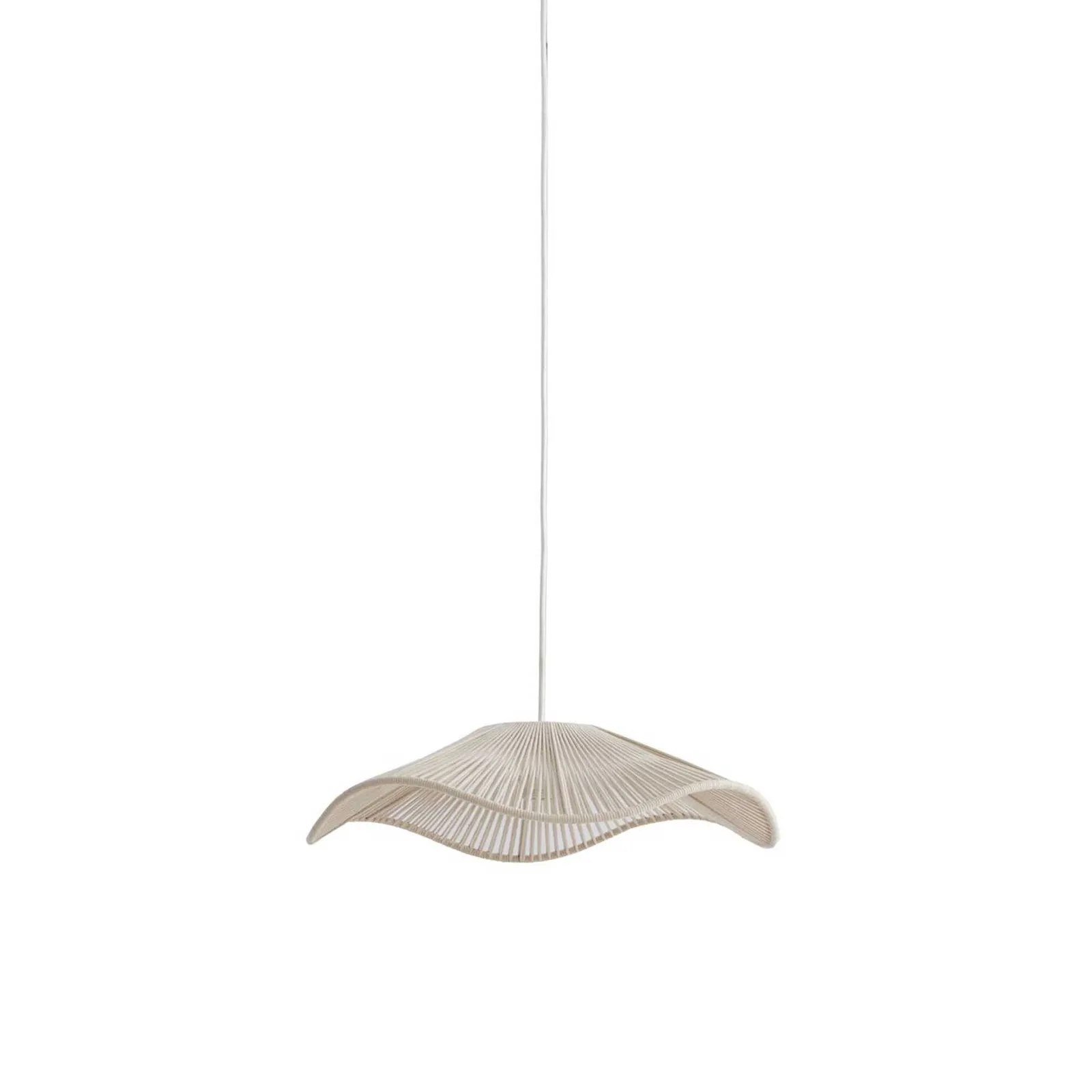 White Wave Pendant Light, Neutral Metal | Barker & Stonehouse