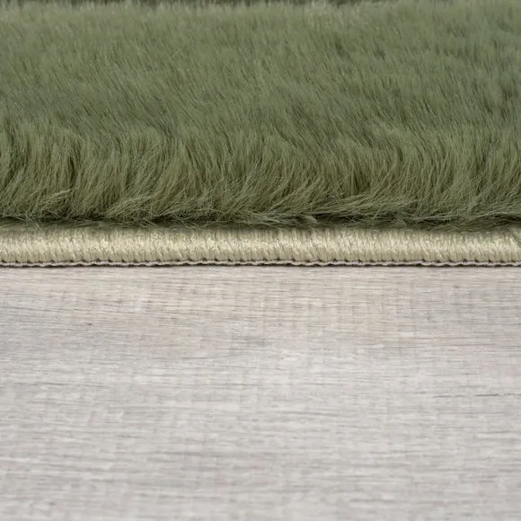 Supersoft Lush Geometric Faux Fur Arch Rug 4