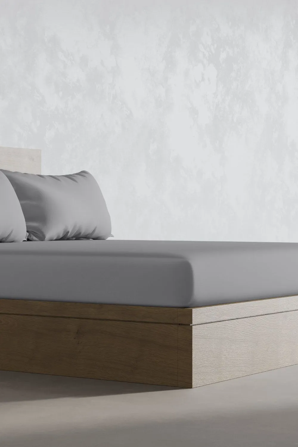Panda London 100% Bamboo Bedding Fitted Sheet in Mid Grey 3
