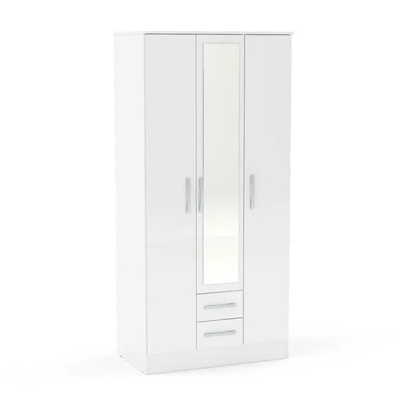Lynx Triple Wardrobe, Mirrored 2