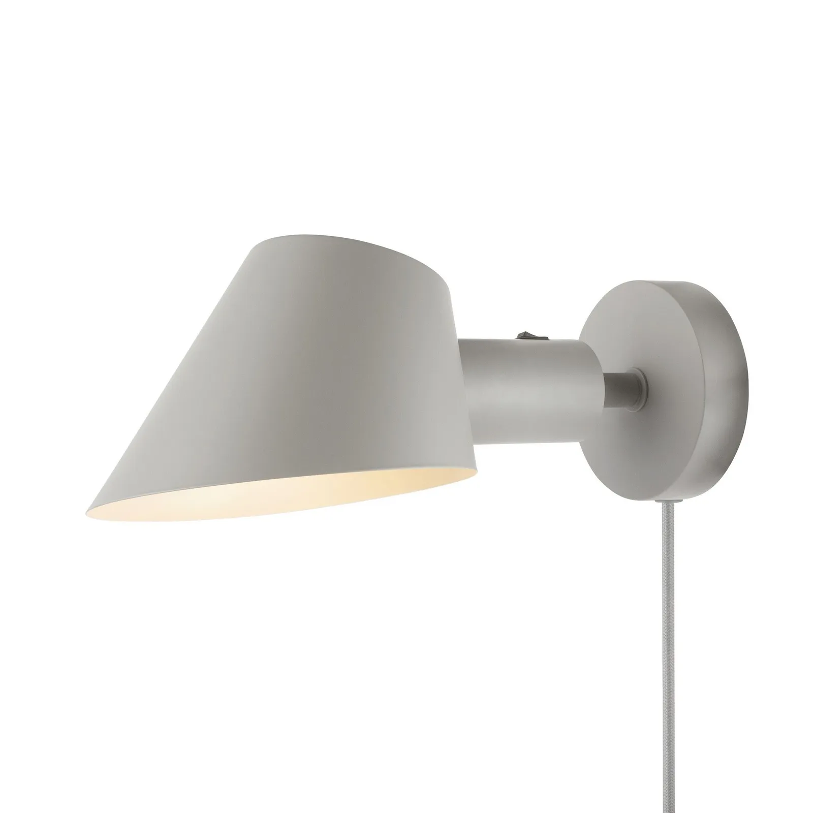 Nordlux Stay Wall Light Grey Metal Bedroom E27 Switch Plug In/Mains