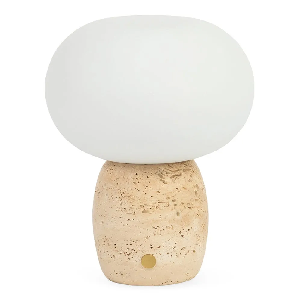 Heal's Pebble LED Portable Table Lamp Travertine 2