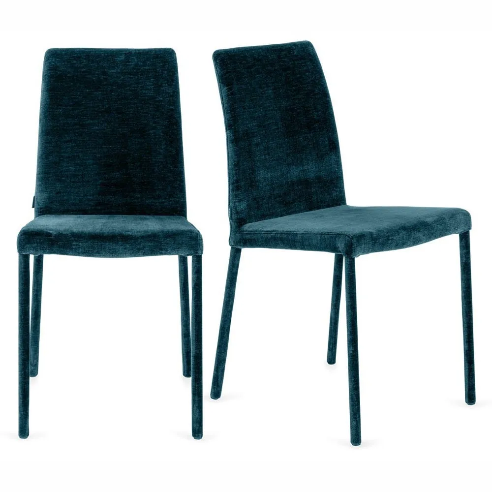 Heal's Bronte II Pair of Dining Chairs Blanik Teal 3