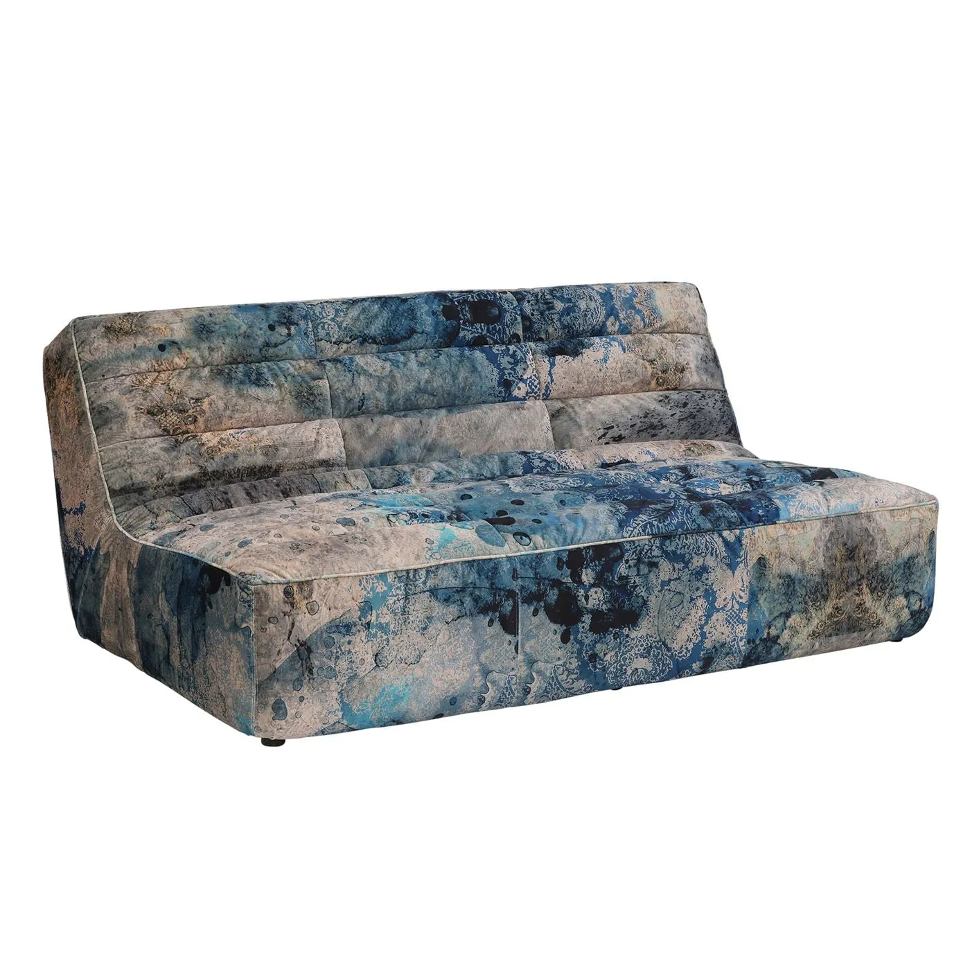 Timothy Oulton Shabby Sectional 3 Seater Modular Sofa, Blue Fabric | Barker & Stonehouse 3