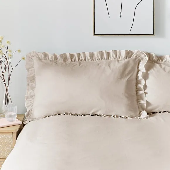 Appletree Cassia Frill 100% Cotton Duvet Cover & Pillowcase Set 2