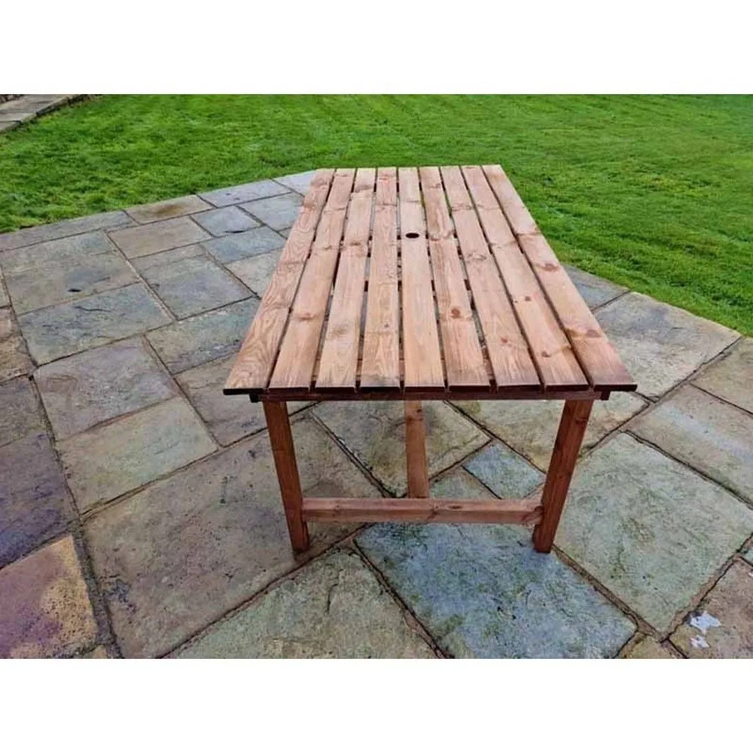 Churnet Valley Garden Furniture Ltd Valley Table - L92 x W180 x H75cm - Flat Pack - Min. Assembly Required in Brown