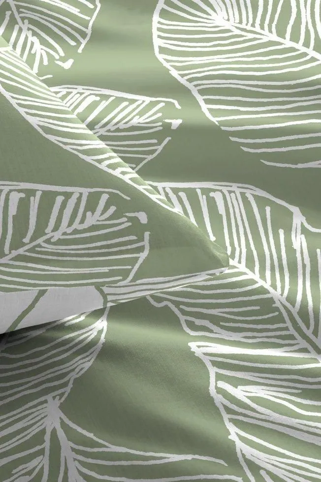 Fusion 'Matteo' Botanical Print Duvet Cover Set in Green 2