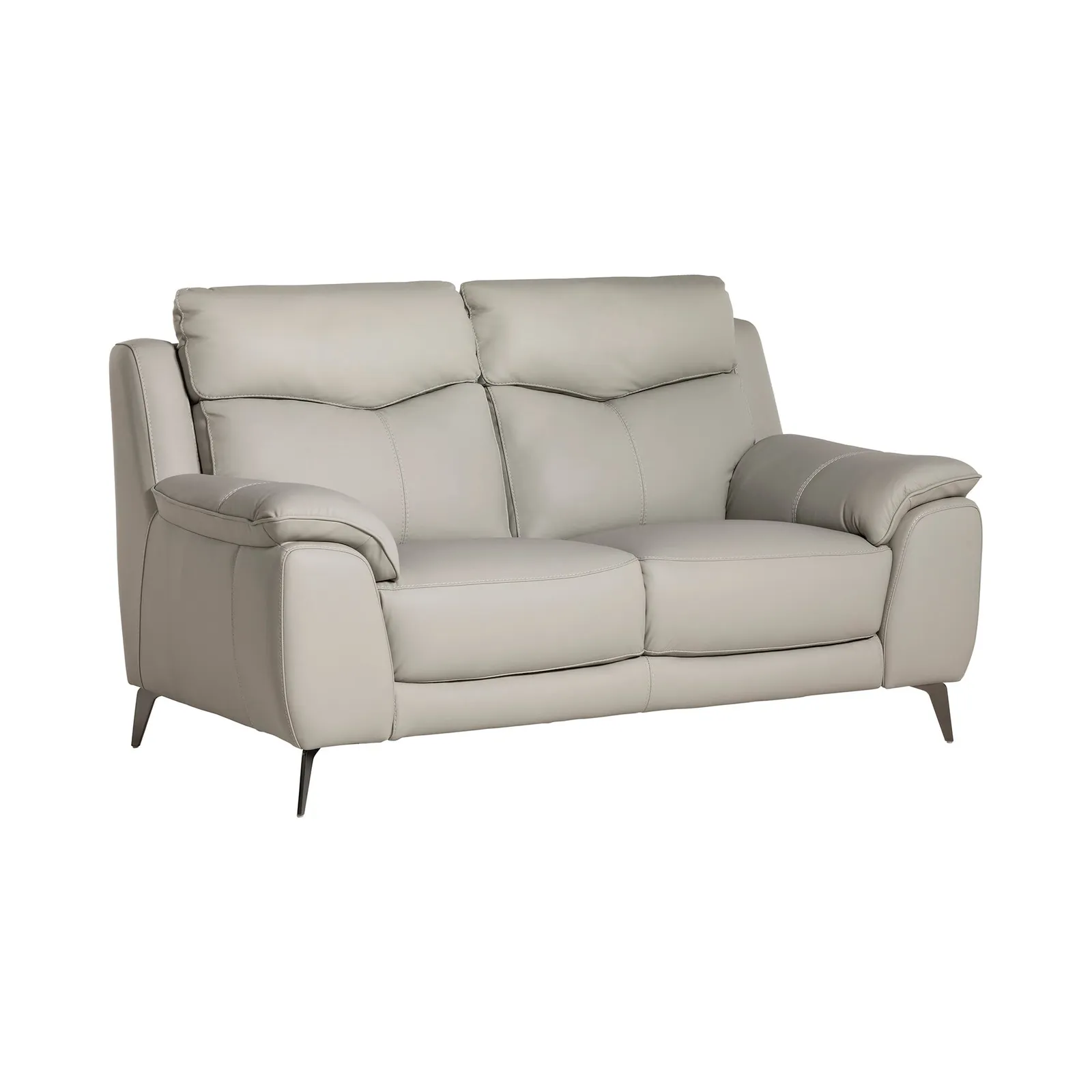 Fiore 2 Seater Sofa, Grey Leather | Barker & Stonehouse 2