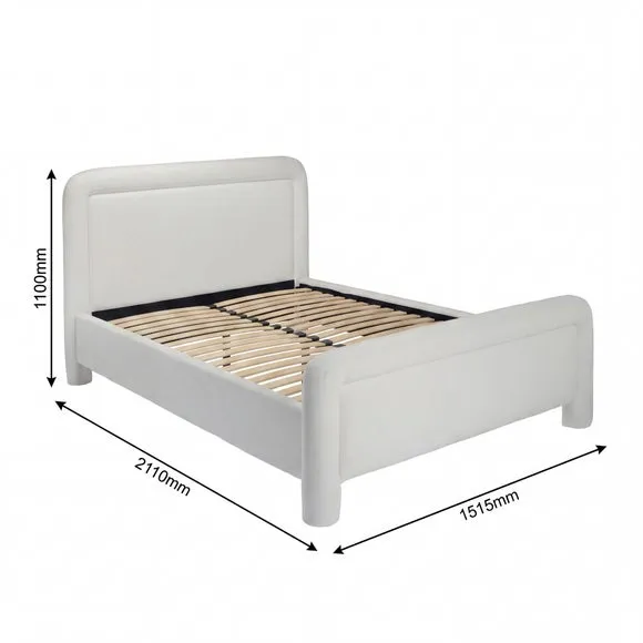 Leonnie Chenille Bed Frame 4