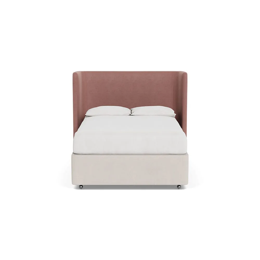 Heal's Monroe Headboard Double Smart Luxe Velvet Dusky Pink 1